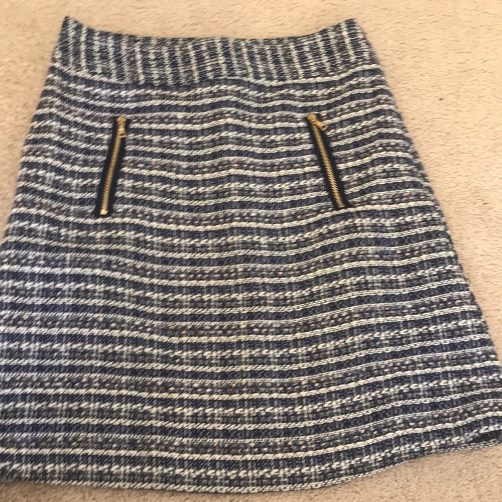Blue plaid skirt (petite)